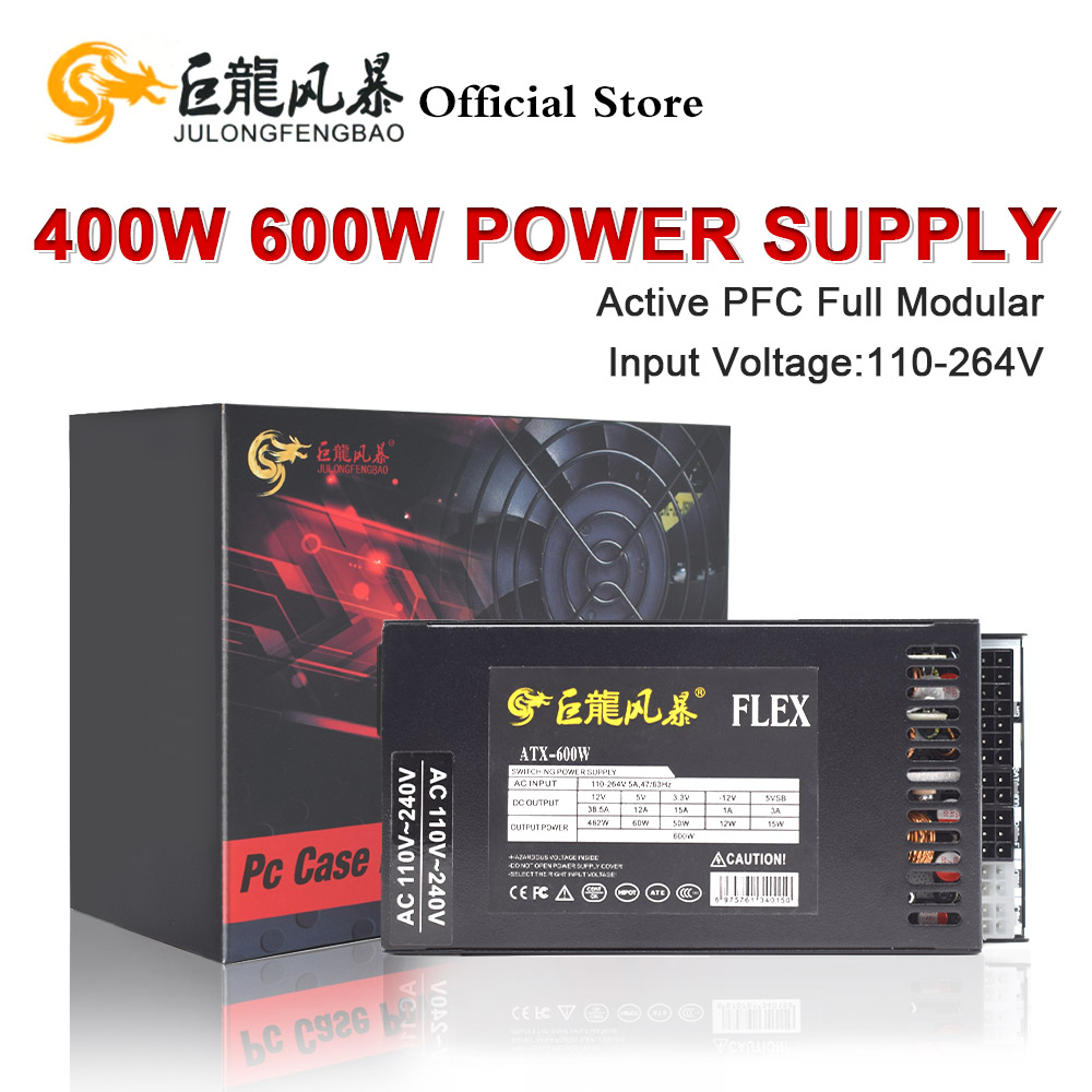 Flex Atx Power Supply 600W 1U - JULONGFENGBAO ATX 400W 600W Modular completo