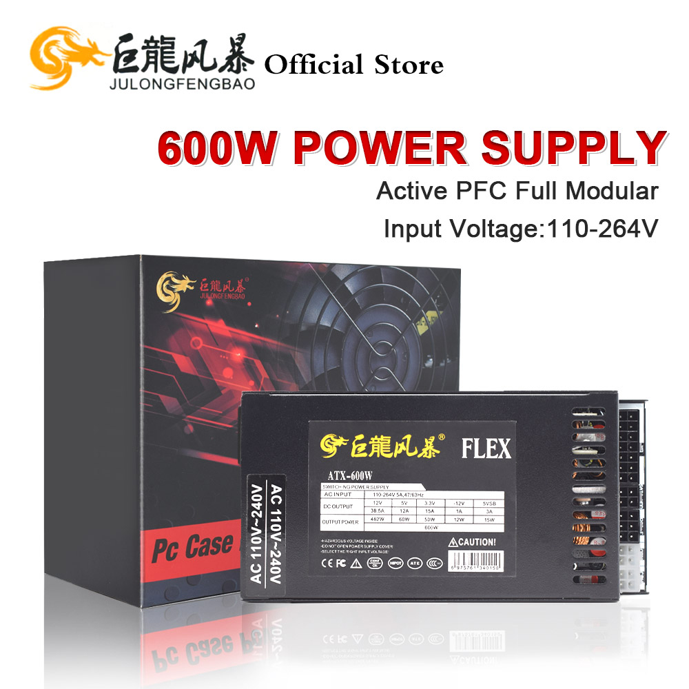 Flex Atx Power Supply 600W 1U - 600W Modular completo 1U Flex ATX